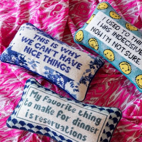 nice things needlepoint pillowfurbish studiothe grove 233916