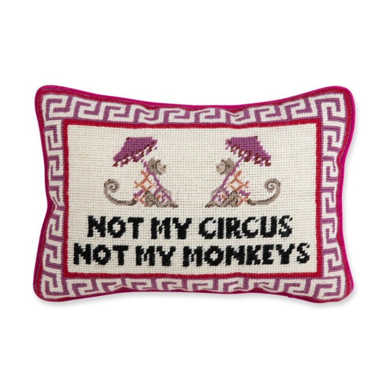 not my circus needlepoint pillowfurbish studiothe grove 463592