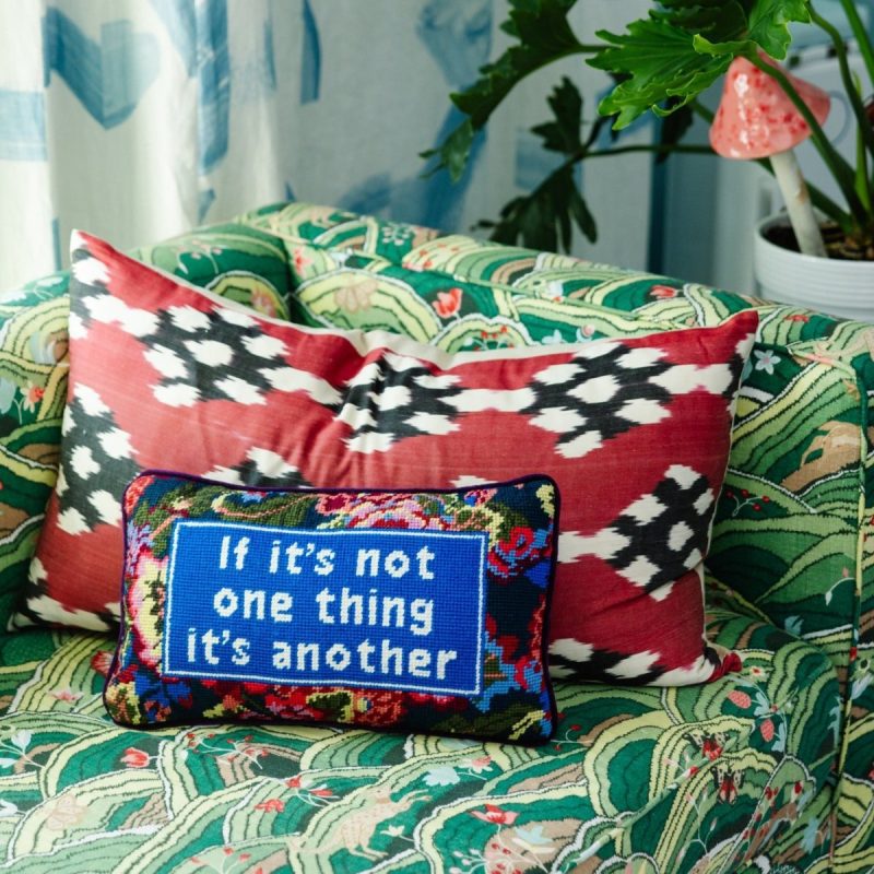 not one thing needlepoint pillowfurbish studiothe grove 632102