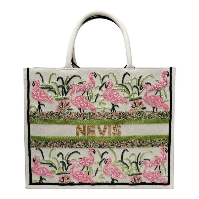 personalized beaded flamingo totetianathe grove 981334