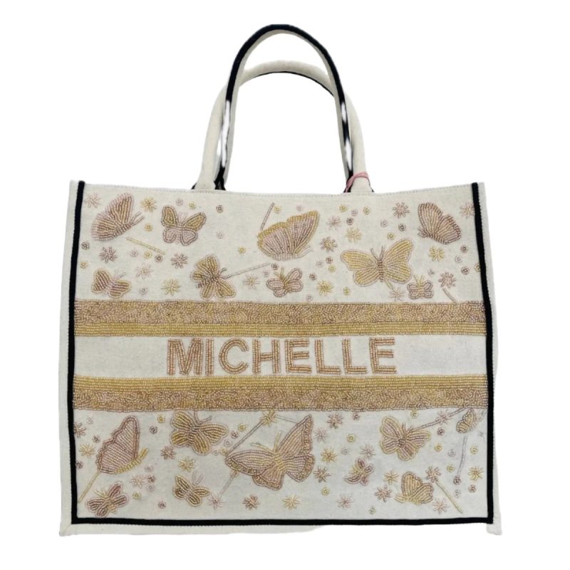 personalized beaded golden butterfly totetianathe grove 326205