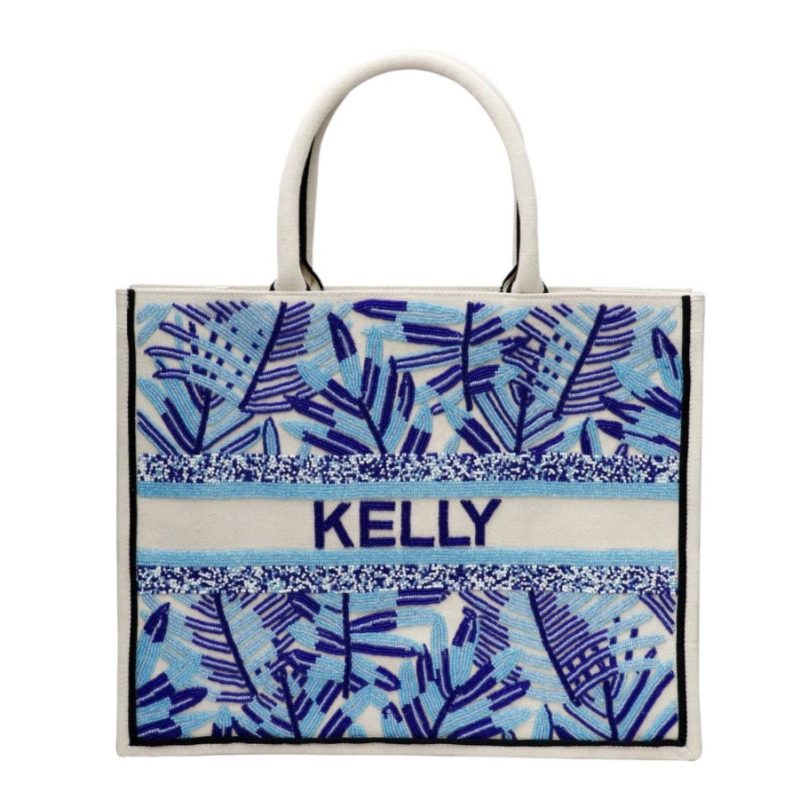 personalized blue leaves totetianathe grove 565306