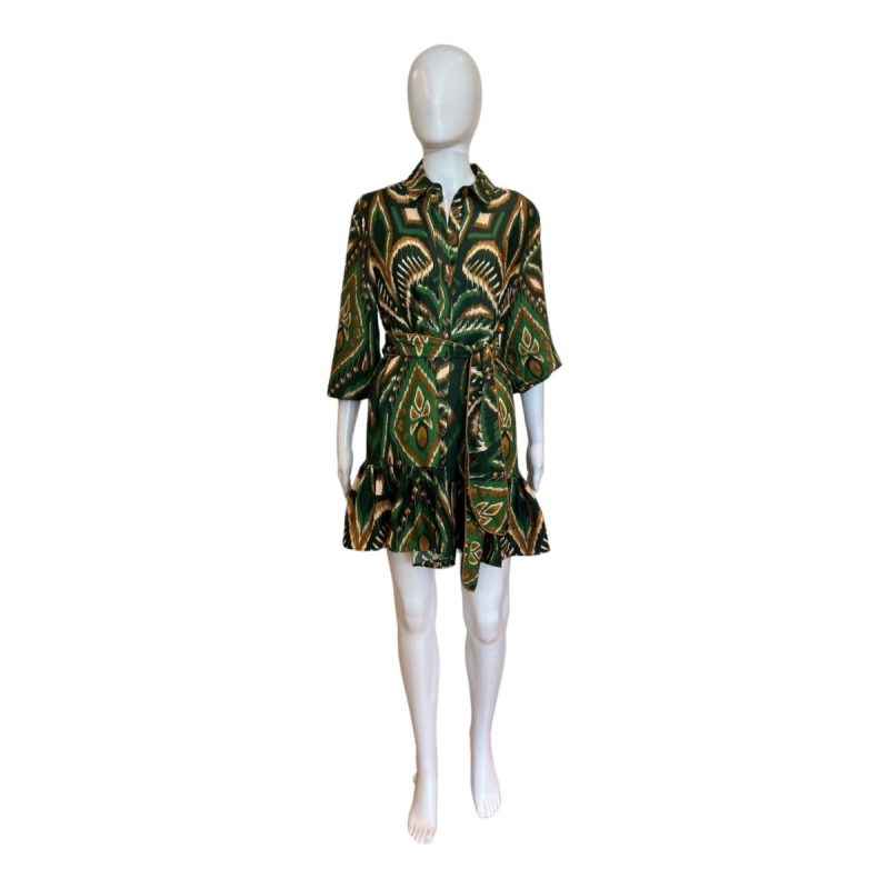 pineapple ikat green mini dressfarm riothe grove 555311