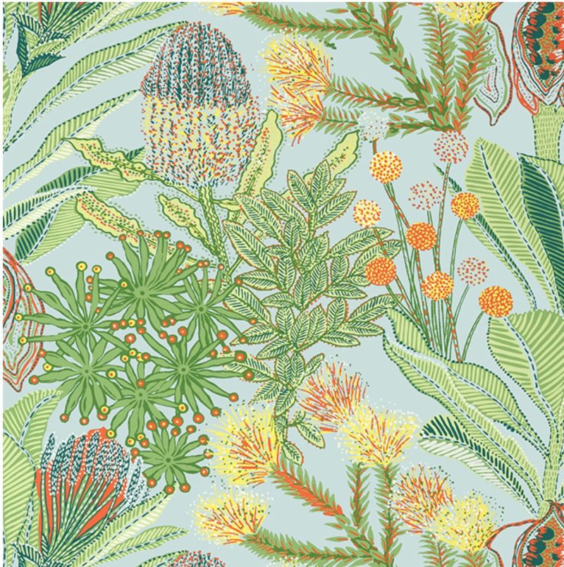 Protea Wallpaper-Wallpaper-Thibaut-The Grove