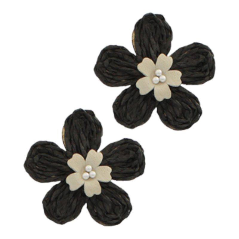 rattan daisy earrings blacktwistthe grove 634808