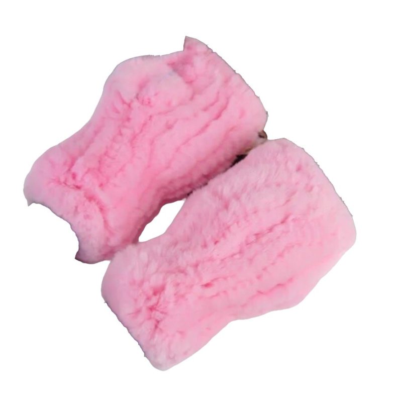 rex rabbit fur handwarmers candy pinktwistthe grove 652804