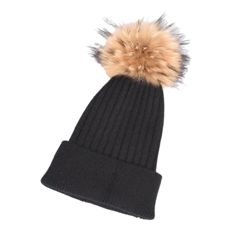 ribbed woolangora knit hat blacktwistthe grove 865271