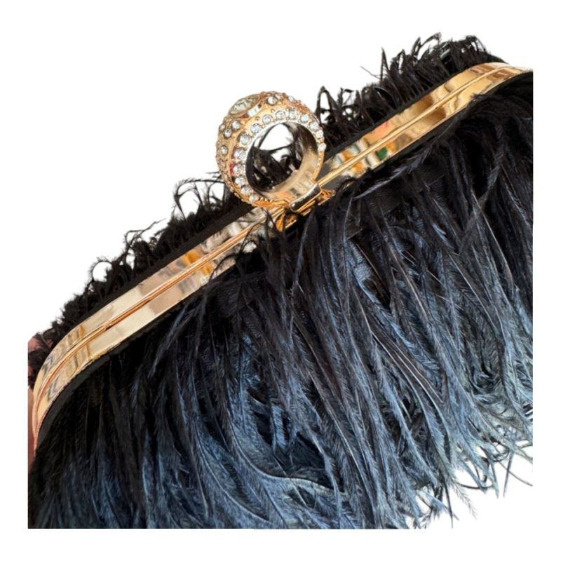 rita ostrich ring clutch blacknadya totothe grove 317495