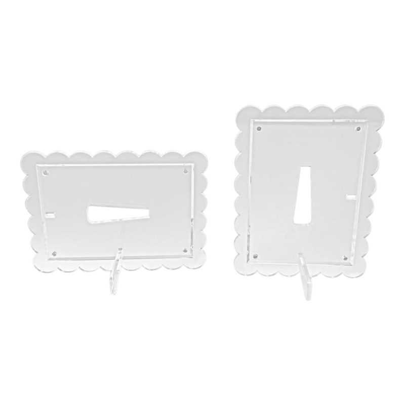 scalloped acrylic frame cleartwistthe grove 160070