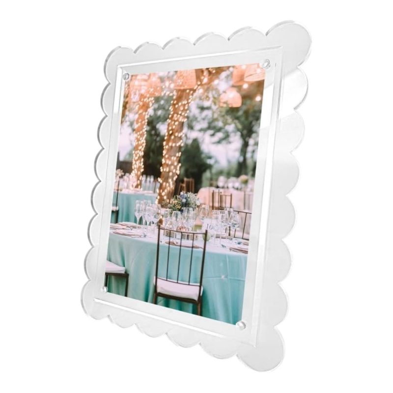 scalloped acrylic frame cleartwistthe grove 894497