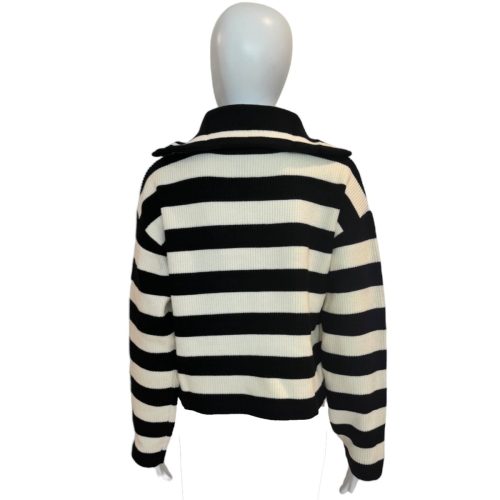 steph striped half zip sweater black whiteenglish factorythe grove 864846