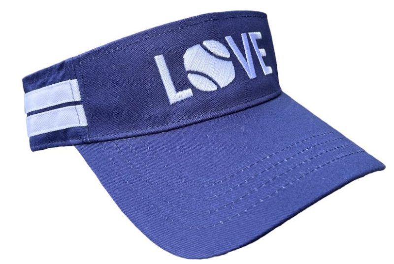 striped cotton canvas love visor navy with white loverunway athleticsthe grove 569836