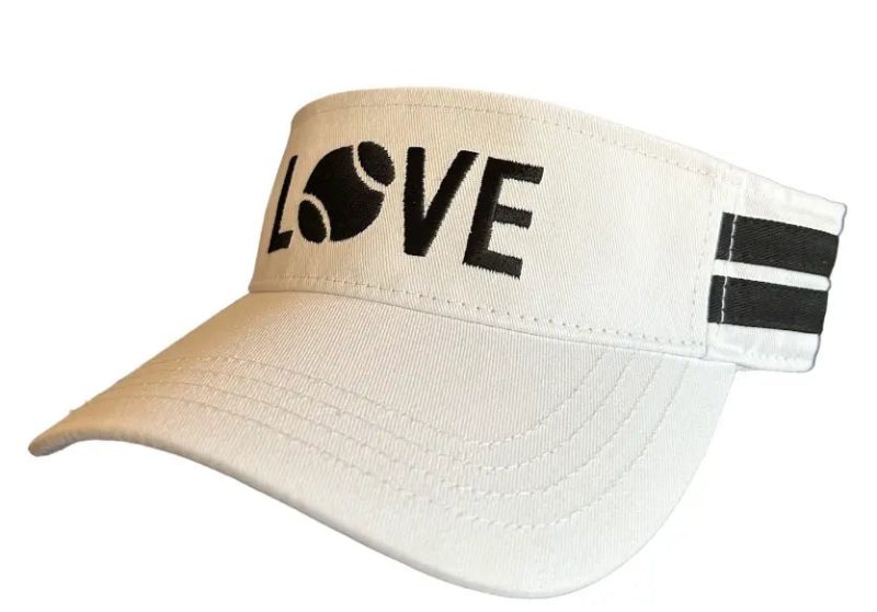 striped cotton canvas love visor white with black loverunway athleticsthe grove 368998