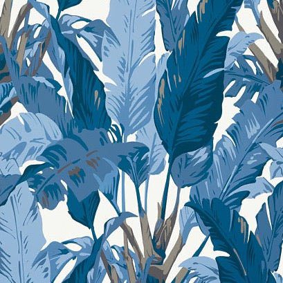 Travelers Palm Wallpaper-Wallpaper-Thibaut-The Grove