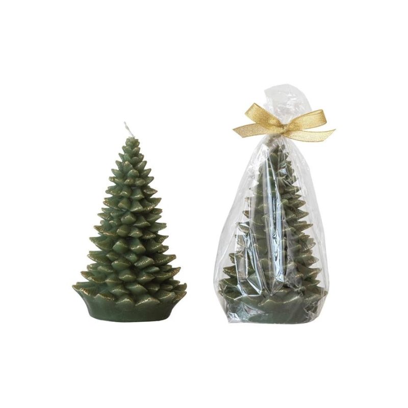 tree shaped candle with gold tips mediumcreative co opthe grove 234137