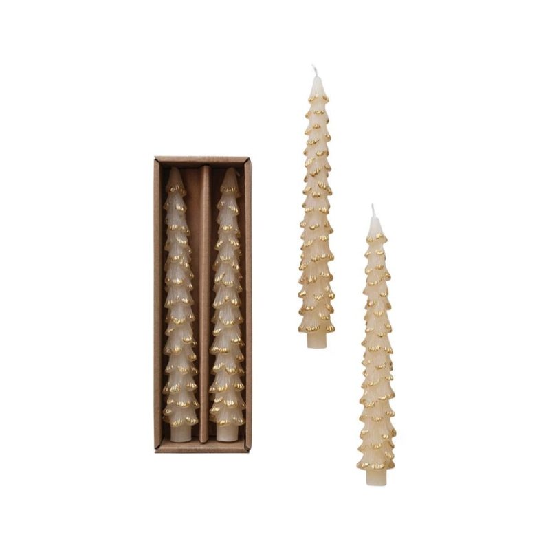 tree shaped taper candes set of 2creative co opthe grove 596184