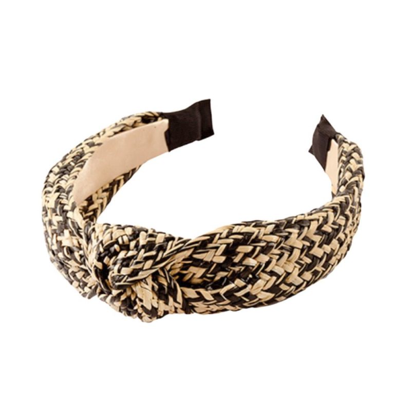 two tone knotted rattan headband blacktwistthe grove 165958