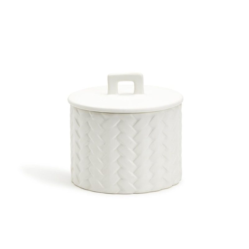 white fig scented basket weave ceramic candletwos companythe grove 408235